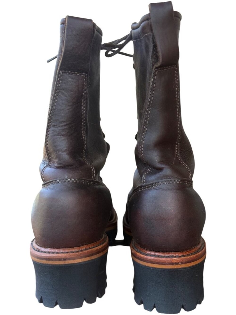 Chippewa 10" Briar Pitstop Logger Work Leather Boots 29437 Men's Size 7.5D-READ - Picture 4 of 16